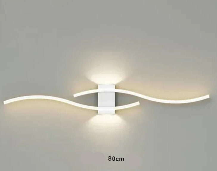 Applique murale chambre double vague moderne 80cm / Blanc Mon Luminaire™