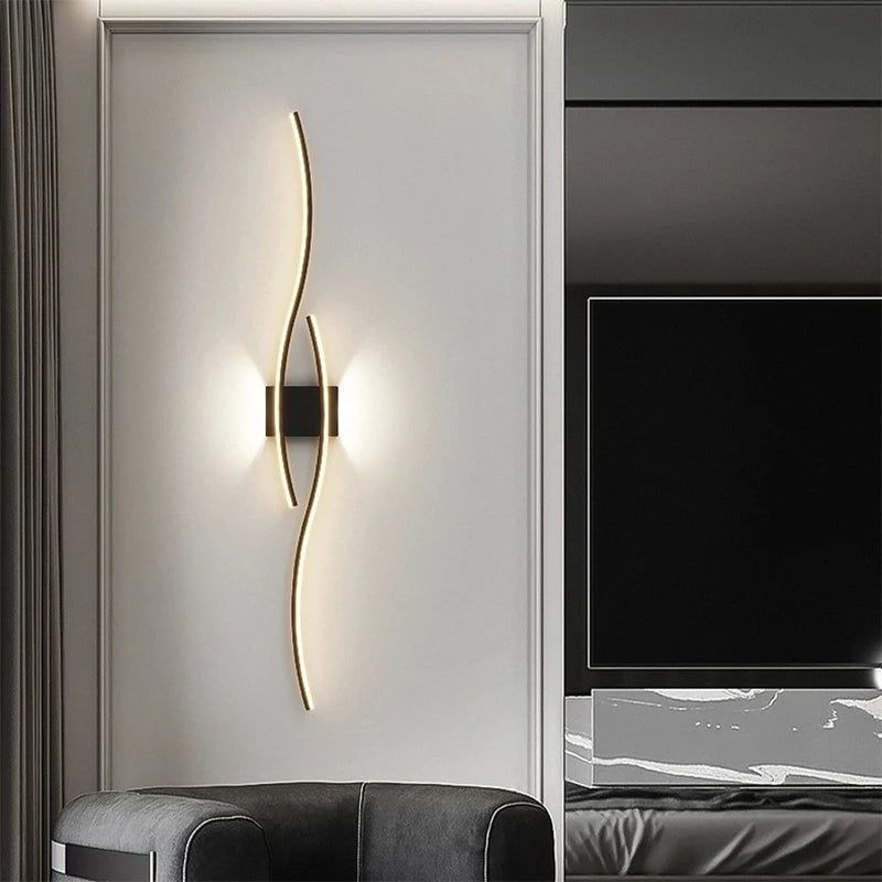 Applique murale chambre double vague moderne Mon Luminaire™