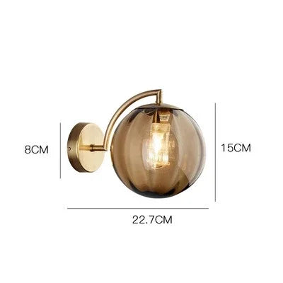 Applique murale en verre style nordique Ambré Mon Luminaire™