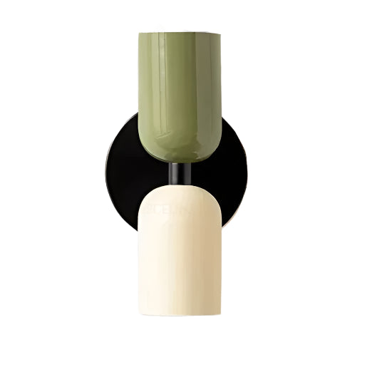 Applique murale scandinave à double tête Vert/Beige Mon Luminaire™