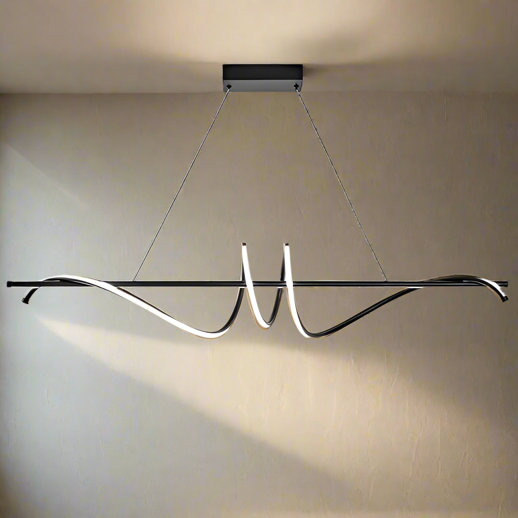 Suspension design LED moderne noir enroulée Mon Luminaire™