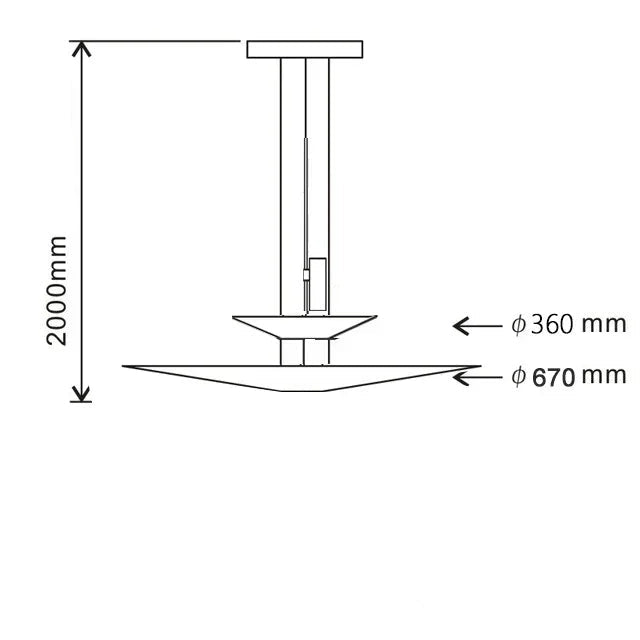 Suspension design moderne soucoupes noir et blanc 2 Etages 67cm inversé / Blanc froid (6000K) Mon Luminaire™