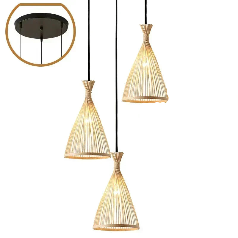 Suspension luminaire en osier artisanal style Bali 4 Mon Luminaire™