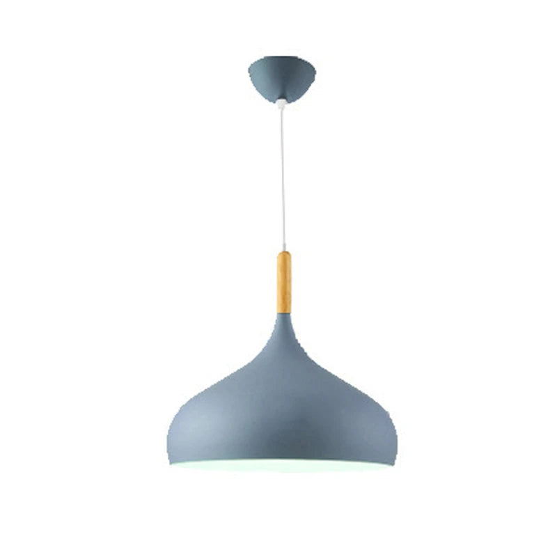 Suspension luminaire vintage pastel Bleu / 24cm / Blanc chaud (3000K) Mon Luminaire™