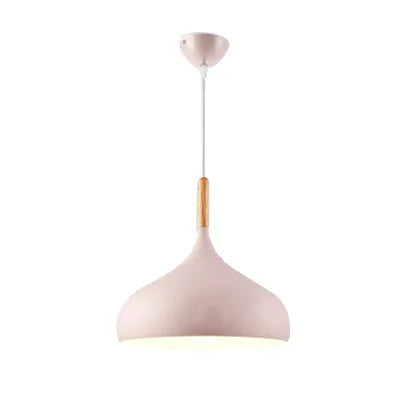 Suspension luminaire vintage pastel Rose / 24cm / Blanc chaud (3000K) Mon Luminaire™