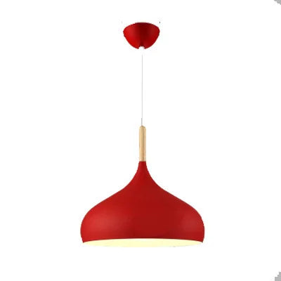 Suspension luminaire vintage pastel Rouge / 24cm / Blanc chaud (3000K) Mon Luminaire™