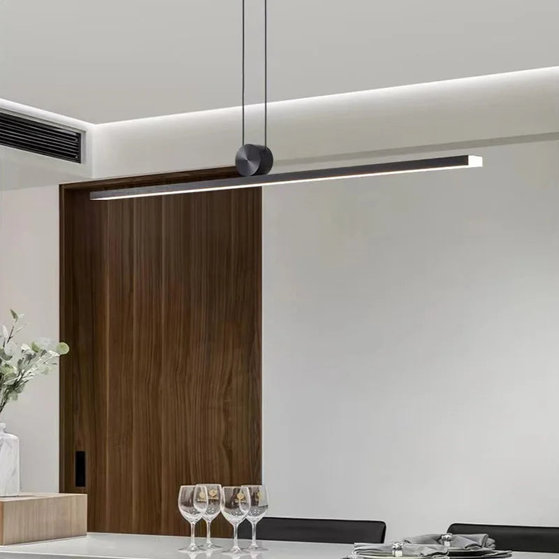 Suspension moderne LED barre noire 100cm / Tricolor Mon Luminaire™
