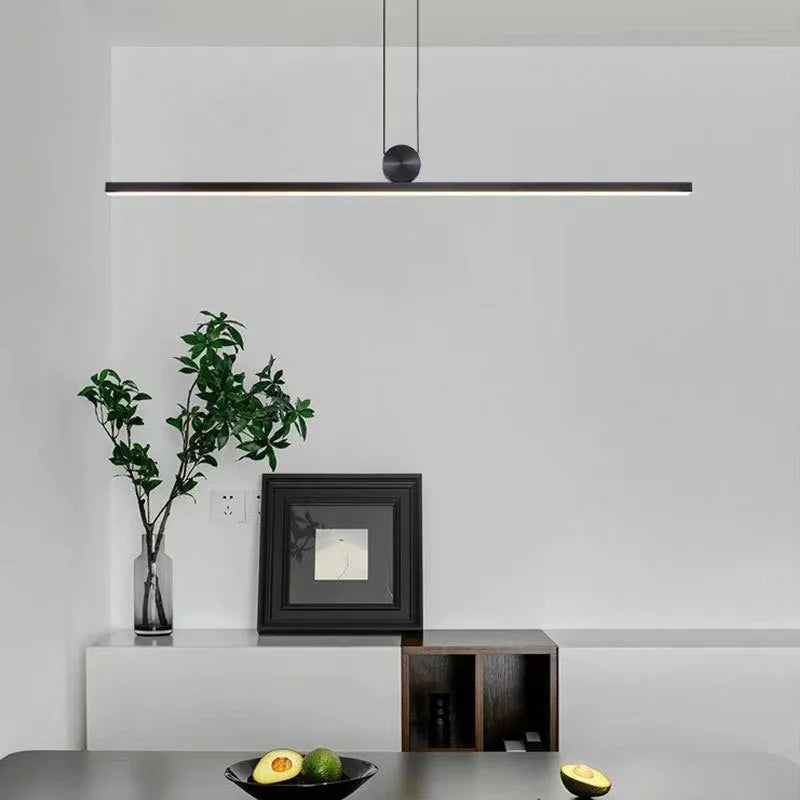 Suspension moderne LED barre noire 150cm / Tricolor Mon Luminaire™