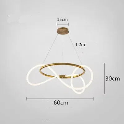 Suspension style nordique LED pour salle à manger cercle 60 cm / Blanc froid (6000K) Mon Luminaire™