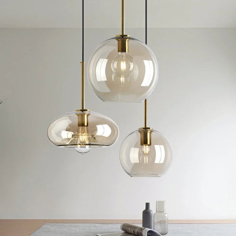 Suspension style nordique LED Verre teinté Mon Luminaire™