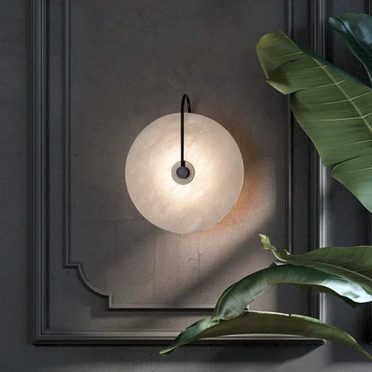 Applique murale vintage ronde en marbre Mon Luminaire™