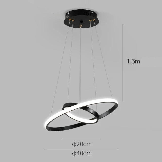 Luminaire plafonnier moderne et design cercles 2 cercles / Blanc neutre Mon Luminaire™
