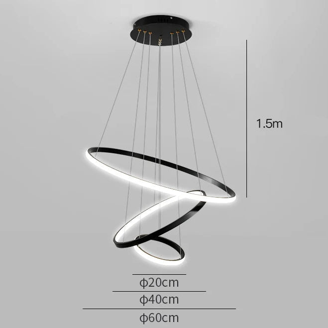 Luminaire plafonnier moderne et design cercles 3 cercles / Blanc neutre Mon Luminaire™