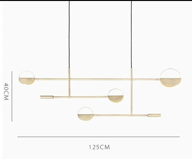 Suspension industrielle 4 ampoules dorée Blanc chaud (3000K) Mon Luminaire™