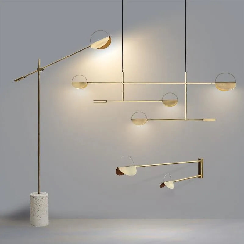 Suspension industrielle 4 ampoules dorée Mon Luminaire™