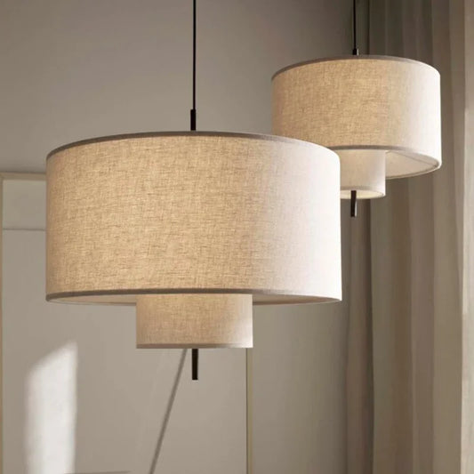 Suspension LED en tissu Wabi Sabi style japonais Mon Luminaire™