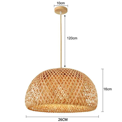 Suspension luminaire en osier artisanal style Bali B Mon Luminaire™