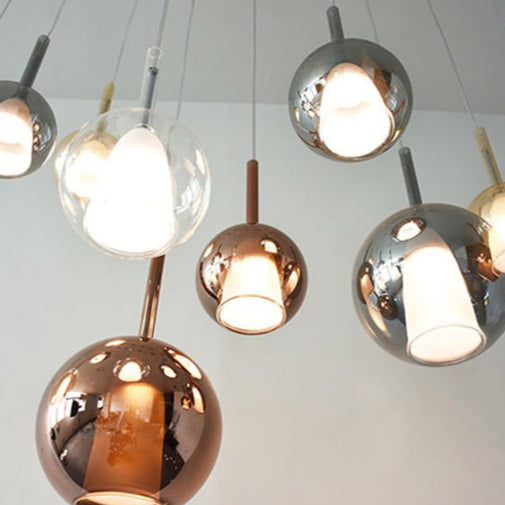 Suspension moderne italiennes de luxe en verre à bulles Large / 15cm Mon Luminaire™
