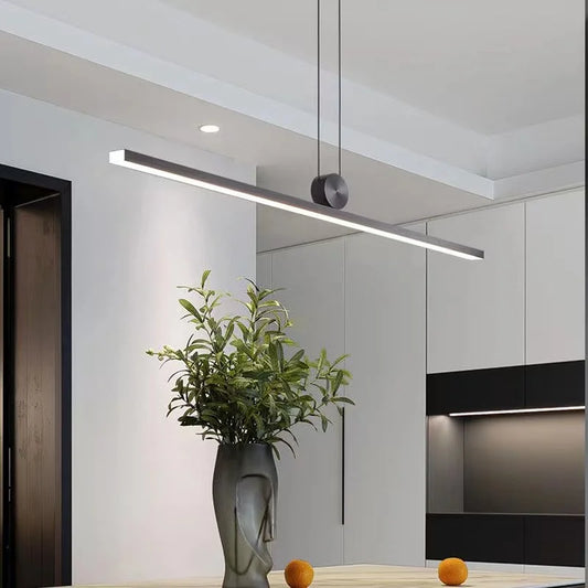 Suspension moderne LED barre noire 120cm / Tricolor Mon Luminaire™