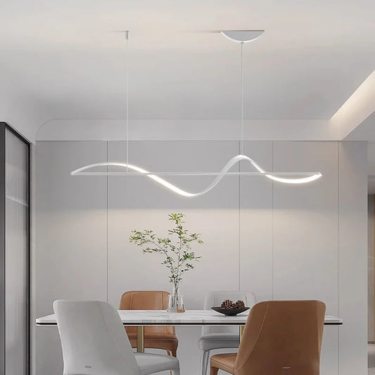 Suspension moderne LED design spirale blanche 120cm / Blanc neutre (4000K) Mon Luminaire™