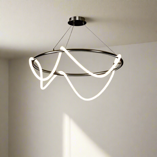 Suspension style nordique pour salle à manger cercle noir Mon Luminaire™